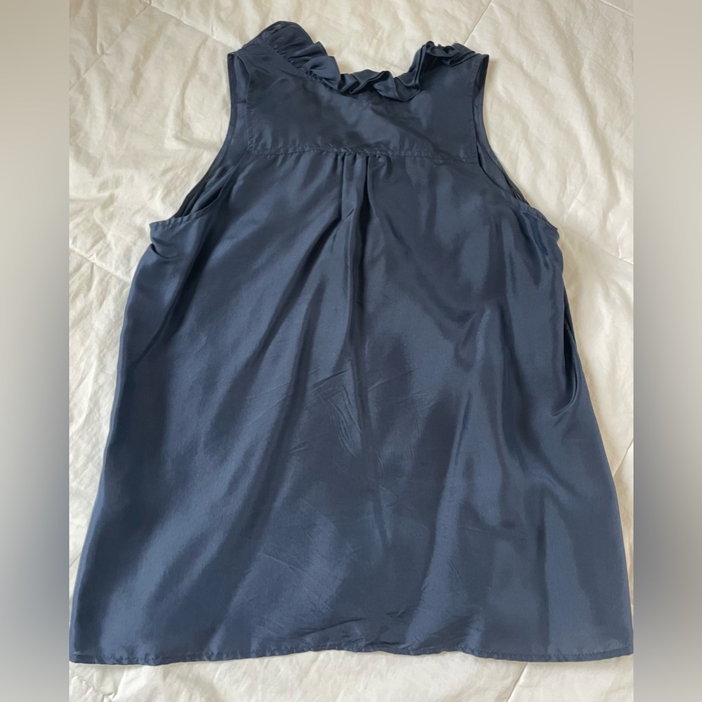 Old Navy Navy Blue Ruffle Blouse - Picture 4 of 6